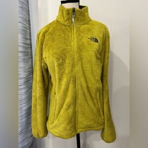 The north face TNF chartreuse green yellow fleece half zip jacket - women’s M